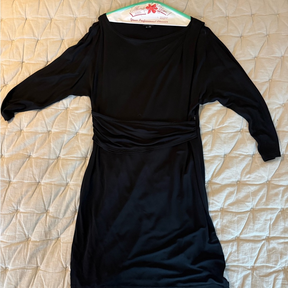Theory Elegant Black Long Sleeve Dress